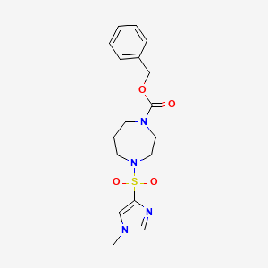 B2557320 benzyl 4-((1-methyl-1H-imidazol-4-yl)sulfonyl)-1,4-diazepane-1-carboxylate CAS No. 1904160-39-9