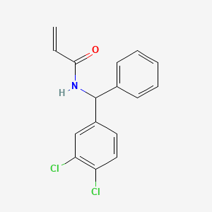 molecular formula C16H13Cl2NO B2557338 N-[(3,4-Dichlorophenyl)-phenylmethyl]prop-2-enamide CAS No. 2305475-29-8
