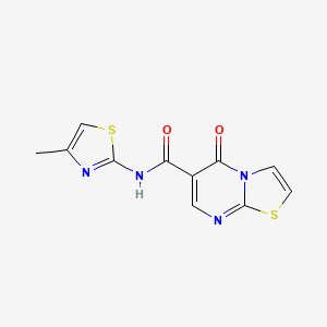 molecular formula C11H8N4O2S2 B2557344 N-(4-methylthiazol-2-yl)-5-oxo-5H-thiazolo[3,2-a]pyrimidine-6-carboxamide CAS No. 851944-60-0