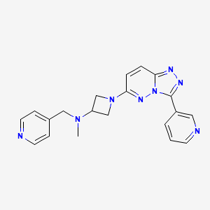 molecular formula C20H20N8 B2557347 N-methyl-1-[3-(pyridin-3-yl)-[1,2,4]triazolo[4,3-b]pyridazin-6-yl]-N-[(pyridin-4-yl)methyl]azetidin-3-amine CAS No. 2379970-67-7