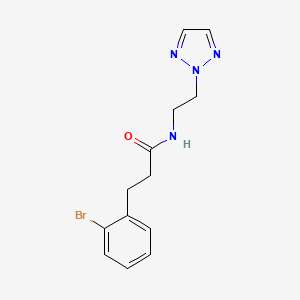 molecular formula C13H15BrN4O B2557366 3-(2-bromophenyl)-N-[2-(2H-1,2,3-triazol-2-yl)ethyl]propanamide CAS No. 2310156-85-3