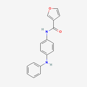 molecular formula C17H14N2O2 B2557373 N-[4-(phenylamino)phenyl]furan-3-carboxamide CAS No. 950254-36-1
