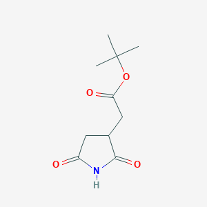molecular formula C10H15NO4 B2557387 tert-butyl2-(2,5-dioxopyrrolidin-3-yl)acetate CAS No. 2305255-32-5