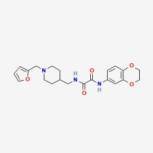 B2557388 N1-(2,3-dihydrobenzo[b][1,4]dioxin-6-yl)-N2-((1-(furan-2-ylmethyl)piperidin-4-yl)methyl)oxalamide CAS No. 953180-75-1