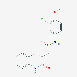 molecular formula C17H15ClN2O3S B2557442 N-(3-chloro-4-methoxyphenyl)-2-(3-oxo-3,4-dihydro-2H-1,4-benzothiazin-2-yl)acetamide CAS No. 403731-83-9