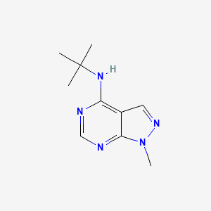 molecular formula C10H15N5 B2557454 N-tert-butyl-1-methyl-1H-pyrazolo[3,4-d]pyrimidin-4-amine CAS No. 869072-45-7