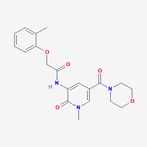 molecular formula C20H23N3O5 B2557455 N-(1-methyl-5-(morpholine-4-carbonyl)-2-oxo-1,2-dihydropyridin-3-yl)-2-(o-tolyloxy)acetamide CAS No. 1207049-48-6