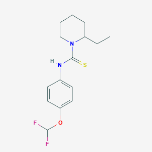 molecular formula C15H20F2N2OS B2557458 N-[4-(difluoromethoxy)phenyl]-2-ethylpiperidine-1-carbothioamide CAS No. 398996-23-1