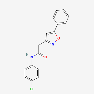 molecular formula C17H13ClN2O2 B2557464 N-(4-chlorophenyl)-2-(5-phenyl-1,2-oxazol-3-yl)acetamide CAS No. 946361-62-2
