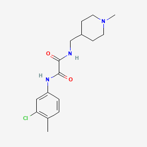 molecular formula C16H22ClN3O2 B2557470 N'-(3-chloro-4-methylphenyl)-N-[(1-methylpiperidin-4-yl)methyl]ethanediamide CAS No. 953136-15-7