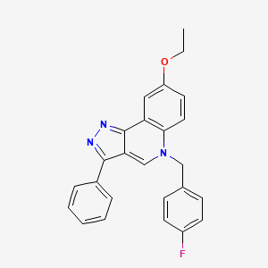 molecular formula C25H20FN3O B2557513 8-ethoxy-5-[(4-fluorophenyl)methyl]-3-phenyl-5H-pyrazolo[4,3-c]quinoline CAS No. 866348-43-8