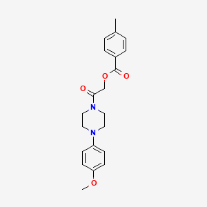 molecular formula C21H24N2O4 B2557520 2-[4-(4-Methoxyphenyl)piperazin-1-yl]-2-oxoethyl 4-methylbenzoate CAS No. 1004706-01-7
