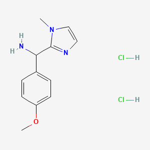 B2557689 (4-methoxyphenyl)(1-methyl-1H-imidazol-2-yl)methanamine dihydrochloride CAS No. 2138187-32-1