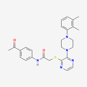B2557696 N-(4-acetylphenyl)-2-({3-[4-(2,3-dimethylphenyl)piperazin-1-yl]pyrazin-2-yl}sulfanyl)acetamide CAS No. 1030099-92-3