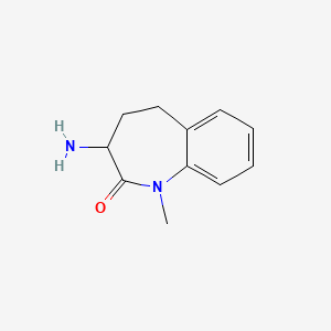 molecular formula C11H14N2O B2557803 3-Amino-1-methyl-4,5-dihydro-1H-benzo[b]azepin-2(3H)-one CAS No. 103825-24-7