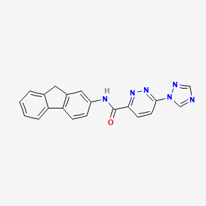 molecular formula C20H14N6O B2557805 N-(9H-fluoren-2-yl)-6-(1H-1,2,4-triazol-1-yl)pyridazine-3-carboxamide CAS No. 1448034-61-4