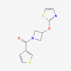 (3-(Thiazol-2-yloxy)azetidin-1-yl)(thiophen-3-yl)methanone