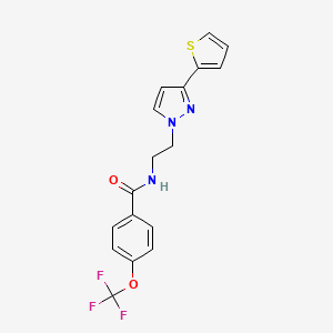 N-(2-(3-(thiophen-2-yl)-1H-pyrazol-1-yl)ethyl)-4-(trifluoromethoxy)benzamide