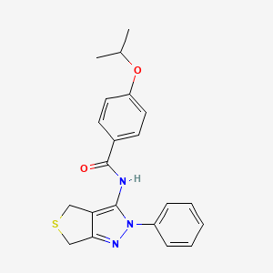 4-isopropoxy-N-(2-phenyl-4,6-dihydro-2H-thieno[3,4-c]pyrazol-3-yl)benzamide