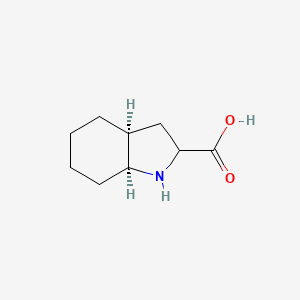 molecular formula C9H15NO2 B2557889 (3aS,7aS)-Octahydro-1H-indole-2-carboxylic acid CAS No. 2055118-14-2; 80875-98-5