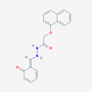2-naphthalen-1-yloxy-N'-[(E)-(6-oxocyclohexa-2,4-dien-1-ylidene)methyl]acetohydrazide