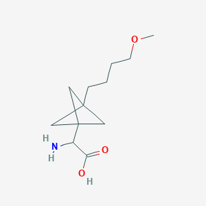 molecular formula C12H21NO3 B2557930 2-Amino-2-[3-(4-methoxybutyl)-1-bicyclo[1.1.1]pentanyl]acetic acid CAS No. 2287267-96-1