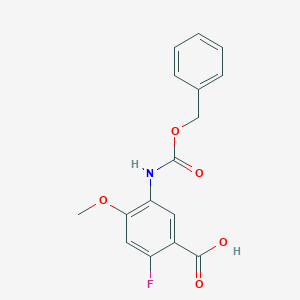 B2557949 2-Fluoro-4-methoxy-5-(phenylmethoxycarbonylamino)benzoic acid CAS No. 2287271-44-5