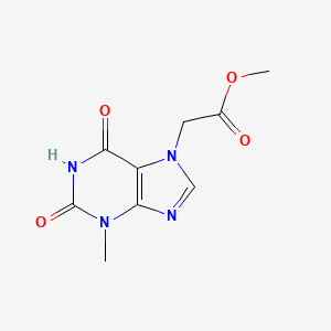 molecular formula C9H10N4O4 B2557951 Methyl 2-(3-methyl-2,6-dioxopurin-7-yl)acetate CAS No. 332103-74-9