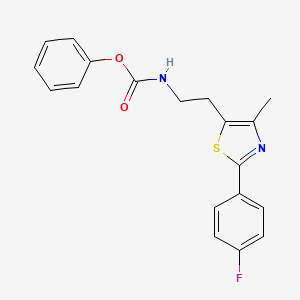 molecular formula C19H17FN2O2S B2557955 Phenyl (2-(2-(4-fluorophenyl)-4-methylthiazol-5-yl)ethyl)carbamate CAS No. 897612-17-8