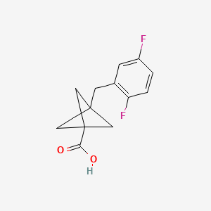 B2558039 3-[(2,5-Difluorophenyl)methyl]bicyclo[1.1.1]pentane-1-carboxylic acid CAS No. 2287290-03-1