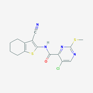 5-chloro-N-(3-cyano-4,5,6,7-tetrahydro-1-benzothien-2-yl)-2-(methylsulfanyl)-4-pyrimidinecarboxamide