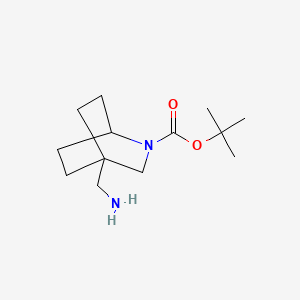 molecular formula C13H24N2O2 B2558042 Tert-butyl 4-(aminomethyl)-2-azabicyclo[2.2.2]octane-2-carboxylate CAS No. 2168794-27-0