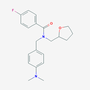 N-[4-(dimethylamino)benzyl]-4-fluoro-N-(tetrahydrofuran-2-ylmethyl)benzamide