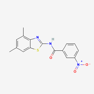 molecular formula C16H13N3O3S B2558068 N-(4,6-dimethyl-1,3-benzothiazol-2-yl)-3-nitrobenzamide CAS No. 325987-51-7