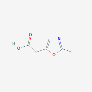 molecular formula C6H7NO3 B2558073 2-(2-Methyl-1,3-oxazol-5-yl)acetic acid CAS No. 1276075-96-7