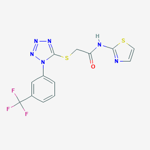 N-(1,3-thiazol-2-yl)-2-({1-[3-(trifluoromethyl)phenyl]-1H-tetrazol-5-yl}sulfanyl)acetamide