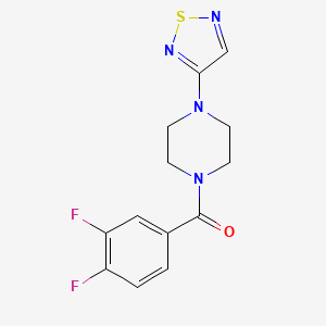 molecular formula C13H12F2N4OS B2558087 1-(3,4-Difluorobenzoyl)-4-(1,2,5-thiadiazol-3-yl)piperazine CAS No. 2097882-86-3