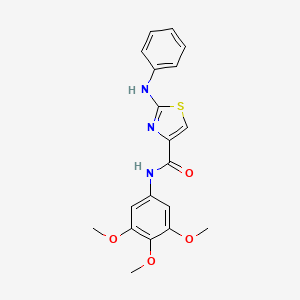 molecular formula C19H19N3O4S B2558120 2-(phenylamino)-N-(3,4,5-trimethoxyphenyl)thiazole-4-carboxamide CAS No. 1171338-05-8