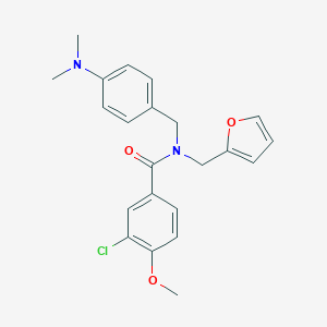 3-chloro-N-[4-(dimethylamino)benzyl]-N-(2-furylmethyl)-4-methoxybenzamide