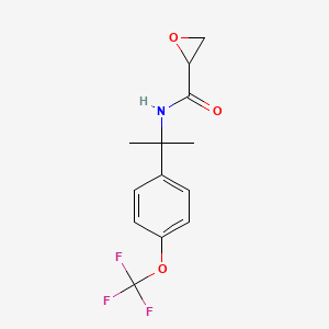 molecular formula C13H14F3NO3 B2558144 N-[2-[4-(Trifluoromethoxy)phenyl]propan-2-yl]oxirane-2-carboxamide CAS No. 2418660-46-3