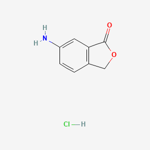 molecular formula C8H8ClNO2 B2558146 6-Amino-1,3-dihydroisobenzofuran-1-one HCl CAS No. 1820687-35-1