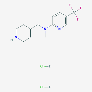 molecular formula C13H20Cl2F3N3 B2558164 N-Methyl-N-(piperidin-4-ylmethyl)-5-(trifluoromethyl)pyridin-2-amine dihydrochloride CAS No. 2379946-14-0