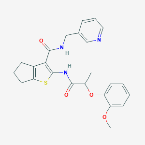 2-[2-(2-methoxyphenoxy)propanamido]-N-[(pyridin-3-yl)methyl]-4H,5H,6H-cyclopenta[b]thiophene-3-carboxamide