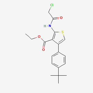 B2558182 Ethyl 4-(4-tert-butylphenyl)-2-[(chloroacetyl)amino]thiophene-3-carboxylate CAS No. 356569-44-3