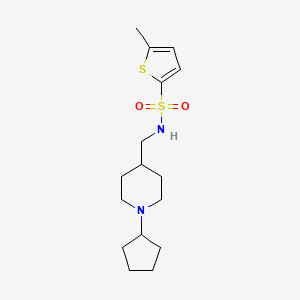 N-((1-cyclopentylpiperidin-4-yl)methyl)-5-methylthiophene-2-sulfonamide