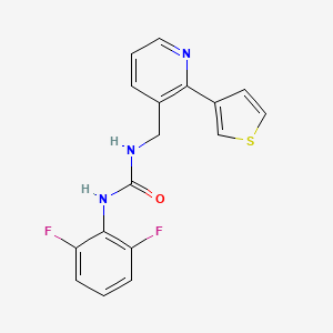 1-(2,6-Difluorophenyl)-3-((2-(thiophen-3-yl)pyridin-3-yl)methyl)urea