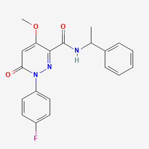 1-(4-fluorophenyl)-4-methoxy-6-oxo-N-(1-phenylethyl)-1,6-dihydropyridazine-3-carboxamide