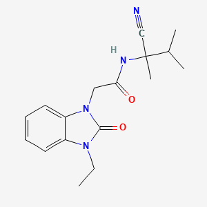 N-(2-cyano-3-methylbutan-2-yl)-2-(3-ethyl-2-oxobenzimidazol-1-yl)acetamide