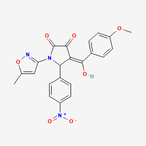 3-hydroxy-4-(4-methoxybenzoyl)-1-(5-methylisoxazol-3-yl)-5-(4-nitrophenyl)-1H-pyrrol-2(5H)-one