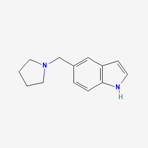molecular formula C13H16N2 B2558249 5-(pyrrolidin-1-ylmethyl)-1H-indole CAS No. 2034294-99-8